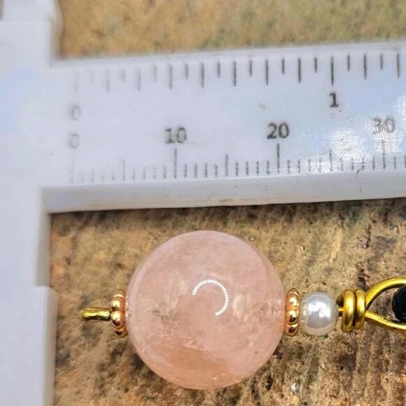 Nature Pink Morganite Big Round Bead Pendant Necklace - Picture 10 of 10